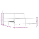 sengeramme uden madras 183x213 cm metal sonoma-eg