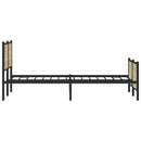 sengeramme uden madras 200x200 cm metal sonoma-eg
