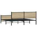 sengeramme uden madras 200x200 cm metal sonoma-eg