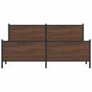 sengeramme uden madras 183x213 cm metal brun egetræsfarve