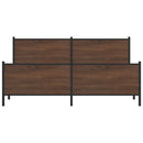 sengeramme uden madras 200x200 cm metal brun egetræsfarve