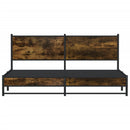 sengeramme uden madras 183x213 cm metal røget egetræsfarve