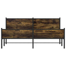sengeramme uden madras 180x200 cm metal røget egetræsfarve