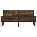 sengeramme uden madras 200x200 cm metal røget egetræsfarve
