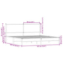 sengeramme uden madras 180x200 cm metal sonoma-eg