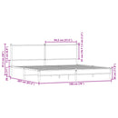 sengeramme uden madras 193x203 cm metal sonoma-eg