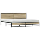 sengeramme uden madras 200x200 cm metal sonoma-eg