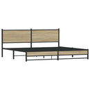 sengeramme uden madras 200x200 cm metal sonoma-eg