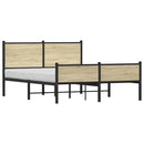 sengeramme uden madras 150x200 cm metal sonoma-eg