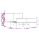 sengeramme uden madras 150x200 cm metal sonoma-eg
