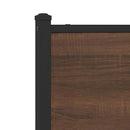 sengeramme uden madras 180x200 cm metal brun egetræsfarve