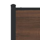 sengeramme uden madras 193x203 cm metal brun egetræsfarve