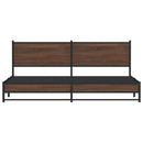 sengeramme uden madras 200x200 cm metal brun egetræsfarve