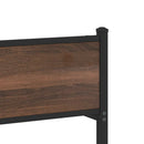 sengeramme uden madras 160x200 cm metal brun egetræsfarve