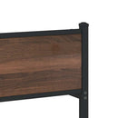 sengeramme uden madras 180x200 cm metal brun egetræsfarve