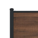 sengeramme uden madras 183x213 cm metal brun egetræsfarve