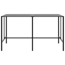 barbord 200x100x110 cm pulverlakeret stål sort