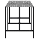 barbord 200x100x110 cm pulverlakeret stål sort