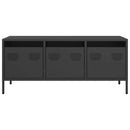 tv-bord 101,5x39x43,5 cm koldvalset stål sort