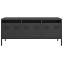 tv-bord 101,5x39x43,5 cm koldvalset stål sort