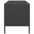 tv-bord 101,5x39x43,5 cm koldvalset stål sort