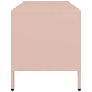 tv-bord 101,5x39x43,5 cm koldvalset stål lyserød