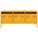 tv-bord 101,5x39x43,5 cm koldvalset stål sennepsgul