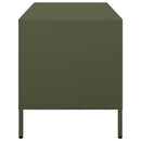 tv-bord 101,5x39x43,5 cm koldvalset stål olivengrøn