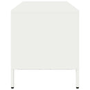 tv-bord 101,5x39x43,5 cm koldvalset stål hvid
