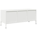 tv-bord 101,5x39x43,5 cm koldvalset stål hvid