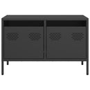 tv-bord 68x39x43,5 cm koldvalset stål sort