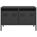 tv-bord 68x39x43,5 cm koldvalset stål sort