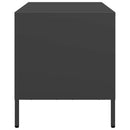 tv-bord 68x39x43,5 cm koldvalset stål sort