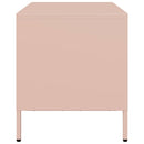 tv-bord 68x39x43,5 cm koldvalset stål lyserød