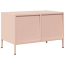 tv-bord 68x39x43,5 cm koldvalset stål lyserød