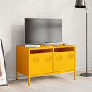 tv-bord 68x39x43,5 cm koldvalset stål sennepsgul