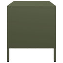 tv-bord 68x39x43,5 cm koldvalset stål olivengrøn