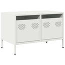 tv-bord 68x39x43,5 cm koldvalset stål hvid