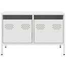 tv-bord 68x39x43,5 cm koldvalset stål hvid