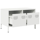 tv-bord 68x39x43,5 cm koldvalset stål hvid