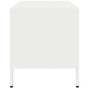 tv-bord 68x39x43,5 cm koldvalset stål hvid