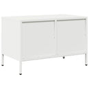 tv-bord 68x39x43,5 cm koldvalset stål hvid