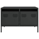 tv-bord 68x50x43,5 cm koldvalset stål sort
