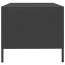 tv-bord 68x50x43,5 cm koldvalset stål sort