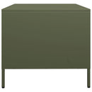 tv-bord 68x50x43,5 cm koldvalset stål olivengrøn