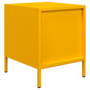 sengebord 35x39x43,5 cm stål sennepsgul