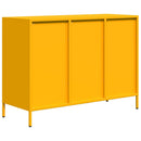 skænk 101,5x39x73,5 cm koldvalset stål sennepsgul