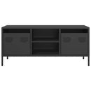 tv-bord 101,5x39x43,5 cm koldvalset stål sort