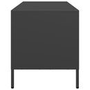 tv-bord 101,5x39x43,5 cm koldvalset stål sort