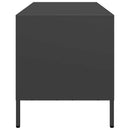 tv-bord 101,5x39x43,5 cm koldvalset stål sort